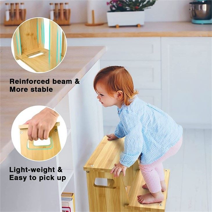 Bamboo Toddler Tower step stool (4)
